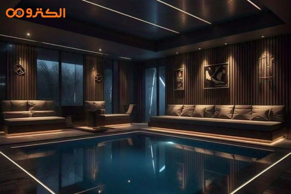 نورپردازی سقف کاذب استخر