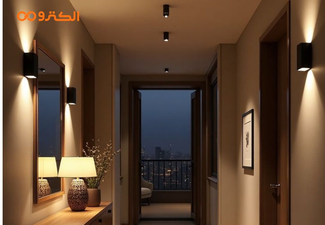 نورپردازی راهرو با چراغ دکوراتیو
