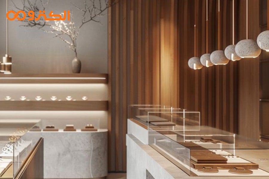 نورپردازی مغازه طلا فروشی