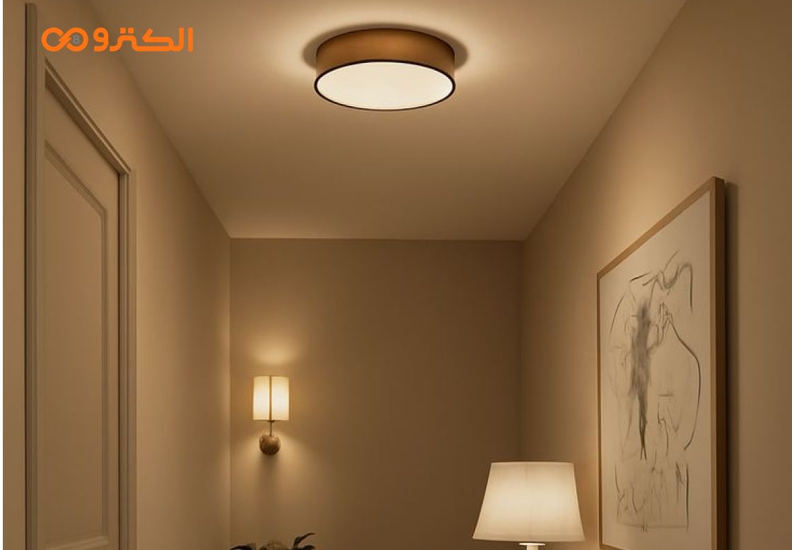 نورپردازی سقف راهروبا پنل سقفی روکار