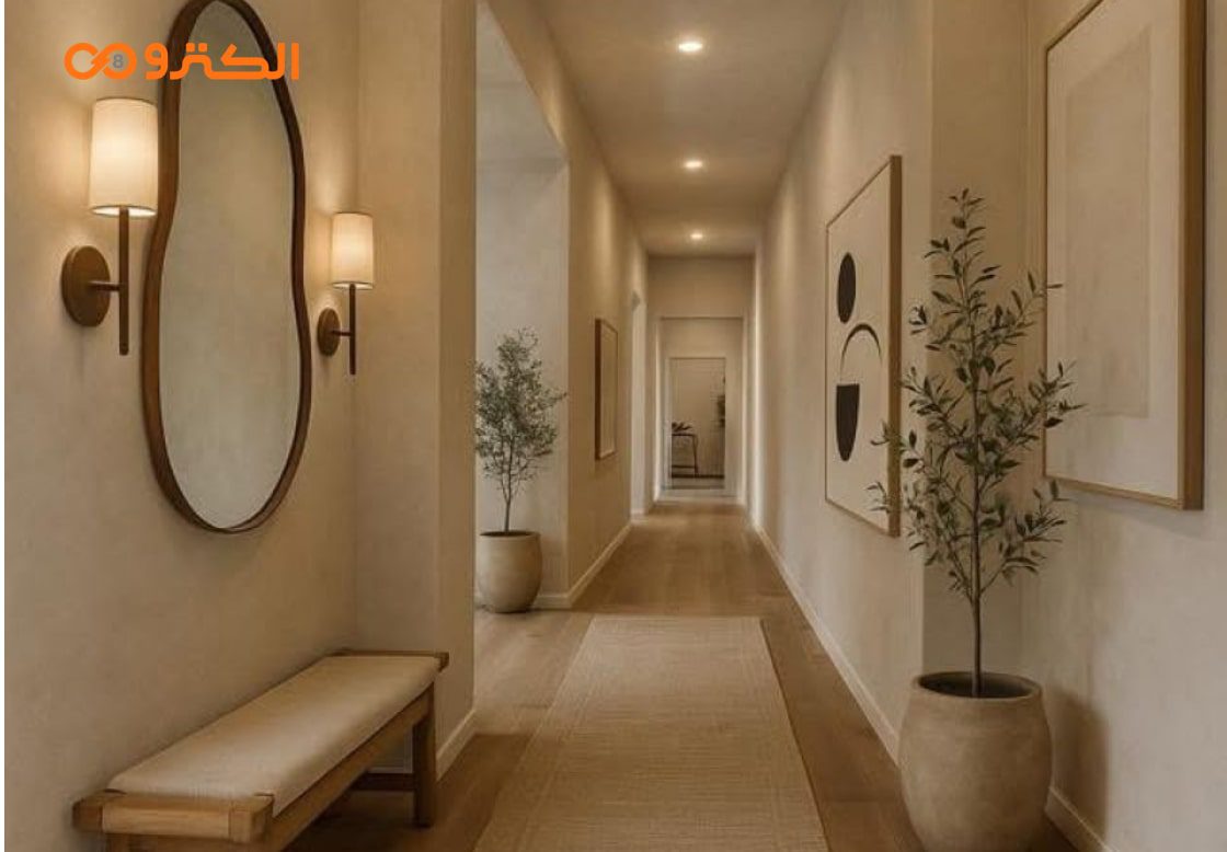نورپردازی راهرو خانه با چراغ سقفی