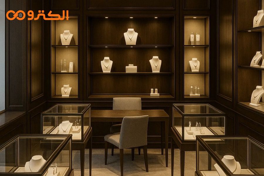 نورپردازی داخلی طلا فروشی