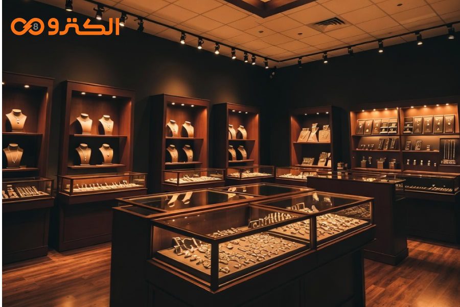 نورپردازی طلا فروشی